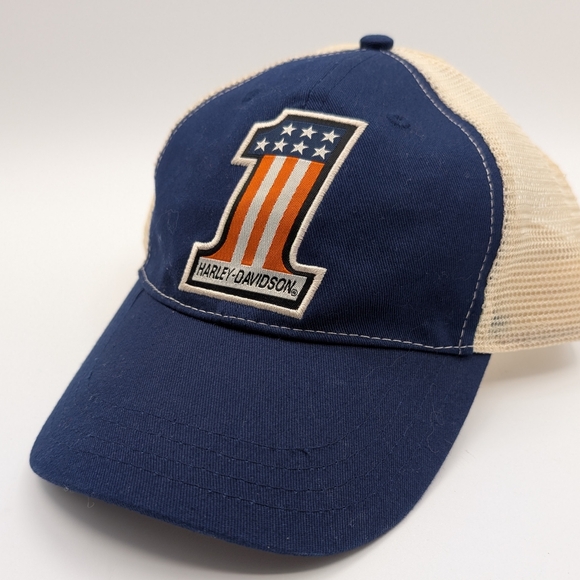 Harley-Davidson Other - Harley-Davidson 1 Racing Blue and Tan Cap